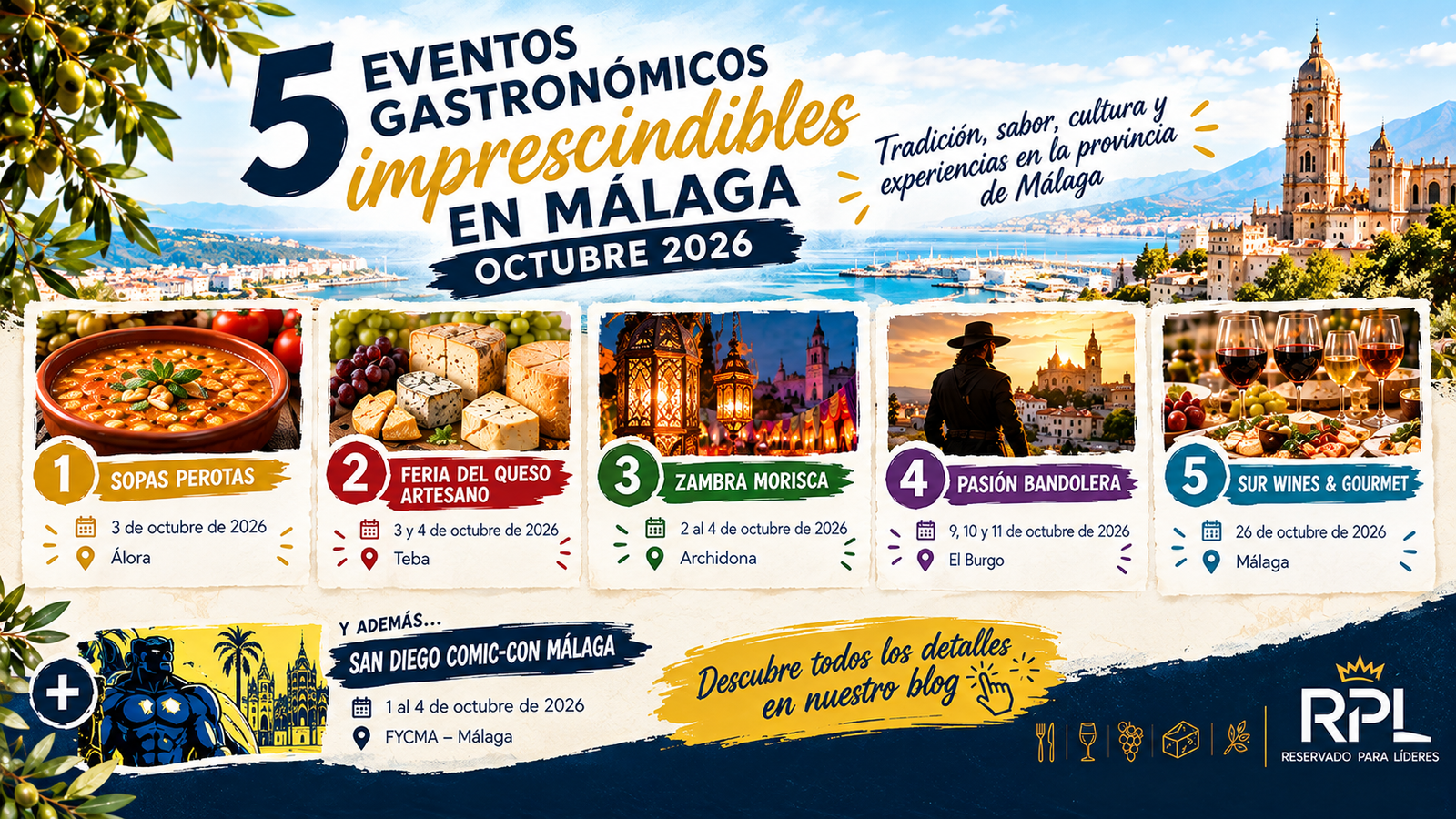 5 eventos gastronómicos imprescindibles en Málaga en octubre de 2026